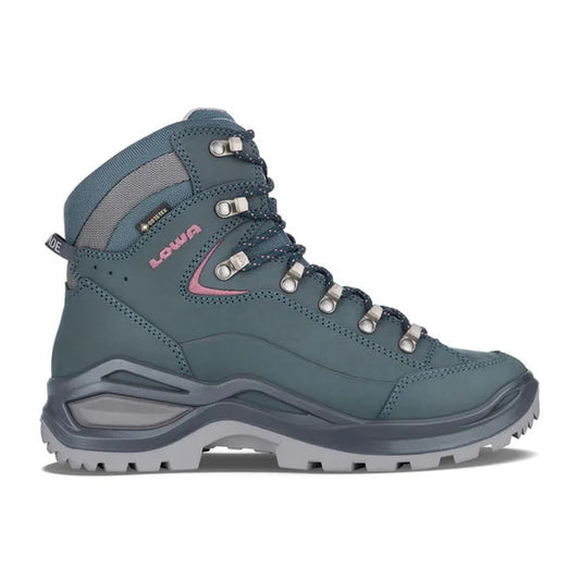Lowa Women's Renegade EVO GTX Mid-Women's - Footwear - Boots-Lowa-Steel Blue/Old Rose-7-Appalachian Outfitters