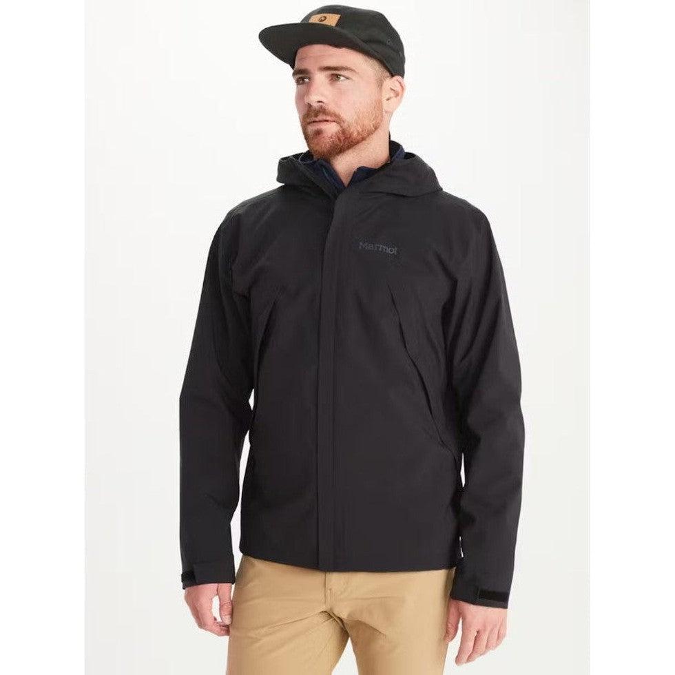 Marmot Men's Precip Eco Pro Jacket-Men's - Clothing - Jackets & Vests-Marmot-Black-M-Appalachian Outfitters