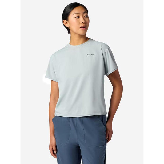 Marmot Women's AirExchange SolarShield Crew Short Sleeve-Women's - Clothing - Tops-Marmot-Boulder Crack-S-Appalachian Outfitters