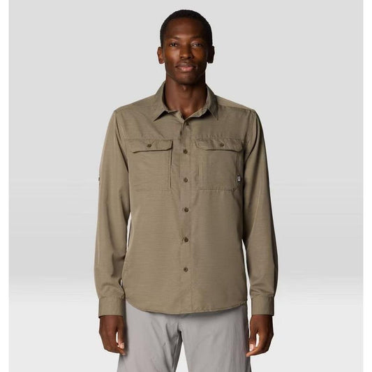 Mountain Hardwear Men's Canyon Long Sleeve Shirt-Men's - Clothing - Tops-Mountain Hardwear-Tierra-M-Appalachian Outfitters