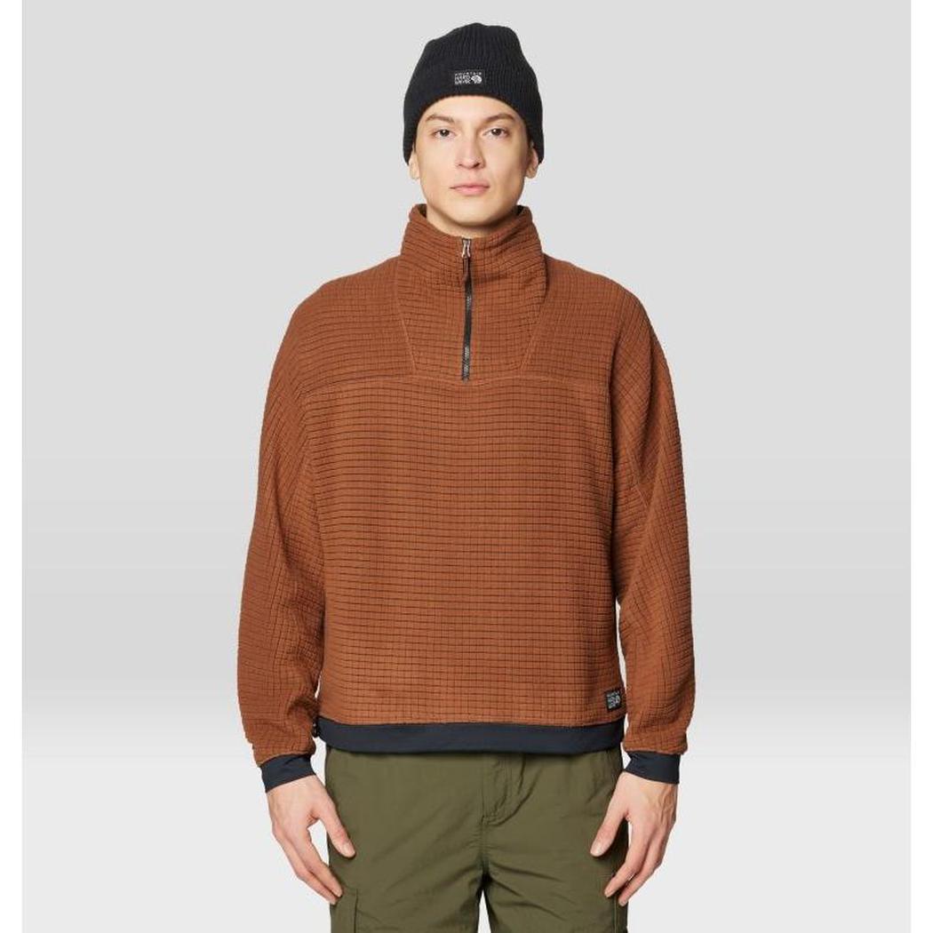 Mountain Hardwear Summit Grid Big Grid Half Zip-Men's - Clothing - Tops-Mountain Hardwear-Cocoa Brown-M-Appalachian Outfitters