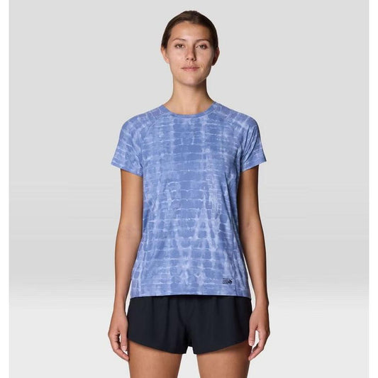 Mountain Hardwear Women's Crater Lake Short Sleeve-Women's - Clothing - Tops-Mountain Hardwear-Best Coast Blue Prismatic Print-S-Appalachian Outfitters