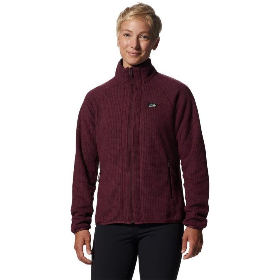 Women's Explore Fleece Jacket-Women's - Clothing - Tops-Mountain Hardwear-Cocoa Red-S-Appalachian Outfitters