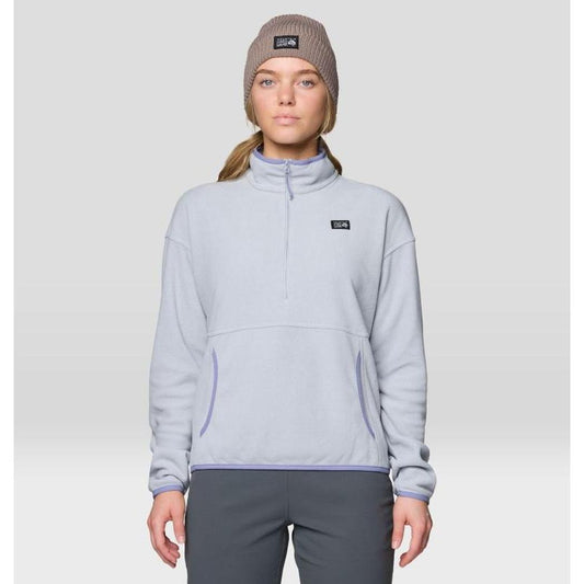 Mountain Hardwear Women's Microchill Pullover-Women's - Clothing - Tops-Mountain Hardwear-Glacial Heather-S-Appalachian Outfitters