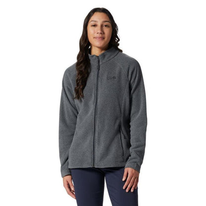 Women's Polartec Microfleece Full Zip-Women's - Clothing - Tops-Mountain Hardwear-Foil Grey Heather-S-Appalachian Outfitters