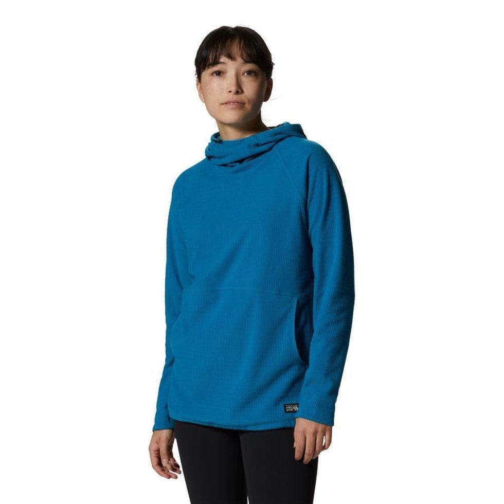Women's Summit Grid Tunic Hoody-Men's - Clothing - Tops-Mountain Hardwear-Vinson Blue-S-Appalachian Outfitters