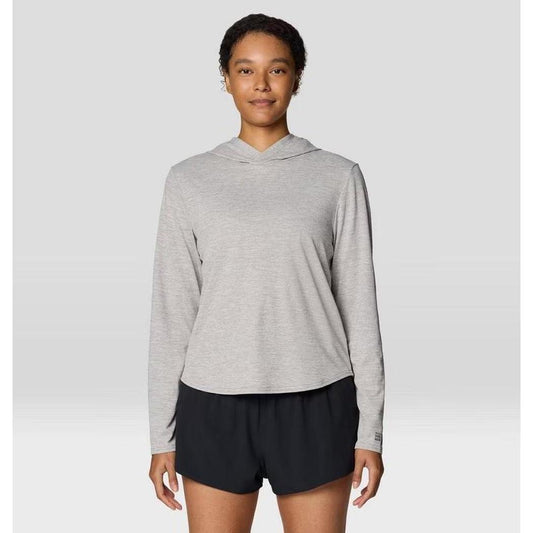 Mountain Hardwear Women's Sunblocker Long Sleeve Hoody-Women's - Clothing - Tops-Mountain Hardwear-Half Moon Grey-S-Appalachian Outfitters