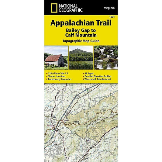 National Geographic-Trails Illustrated Appalachian Trail: Bailey Gap to Calf Mountain Map [Virginia]-Appalachian Outfitters