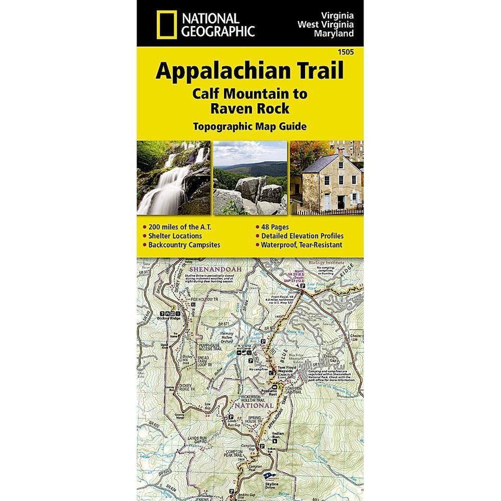 National Geographic-Trails Illustrated Appalachian Trail: Calf Mountain to Raven Rock Map [Virginia, West Virginia, Maryland]-Appalachian Outfitters