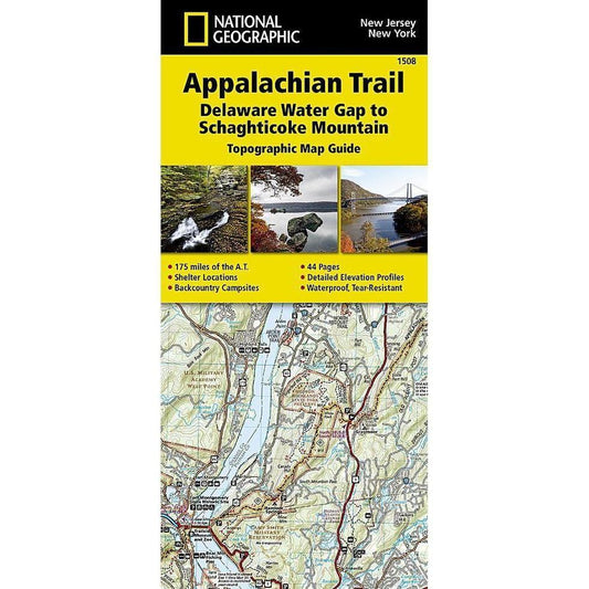 National Geographic-Trails Illustrated Appalachian Trail: Delaware Water Gap to Schaghticoke Mountain Map [New Jersey, New York]-Appalachian Outfitters