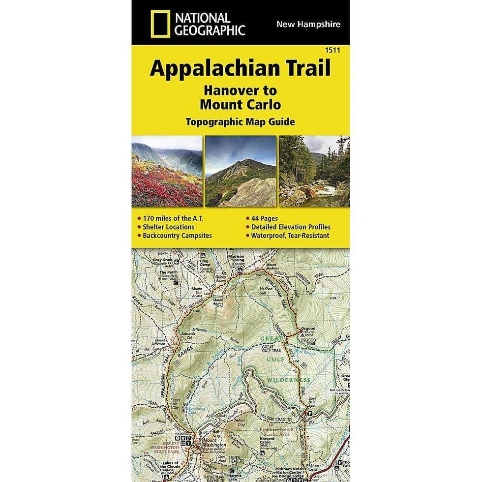 National Geographic-Trails Illustrated Appalachian Trail: Hanover to Mount Carlo Map [New Hampshire]-Appalachian Outfitters