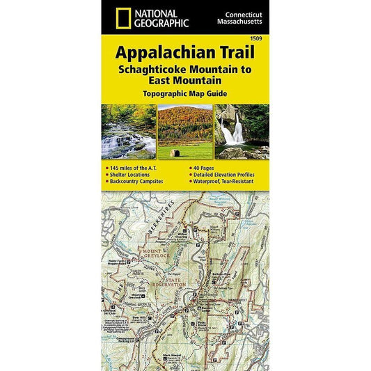 National Geographic-Trails Illustrated Appalachian Trail: Schaghticoke Mountain to East Mountain Map [Connecticut, Massachusetts]-Appalachian Outfitters