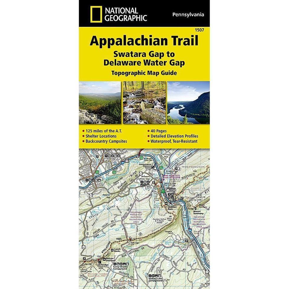 National Geographic-Trails Illustrated Appalachian Trail: Swatara Gap to Delaware Water Gap Map [Pennsylvania]-Appalachian Outfitters
