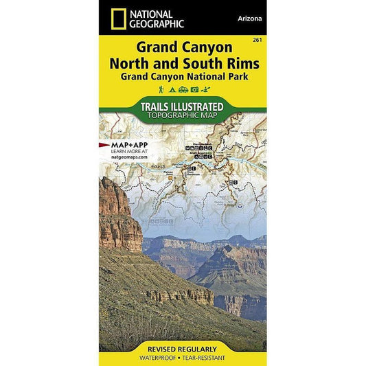 National Geographic-Trails Illustrated Grand Canyon, North and South Rims Map [Grand Canyon National Park]-Appalachian Outfitters