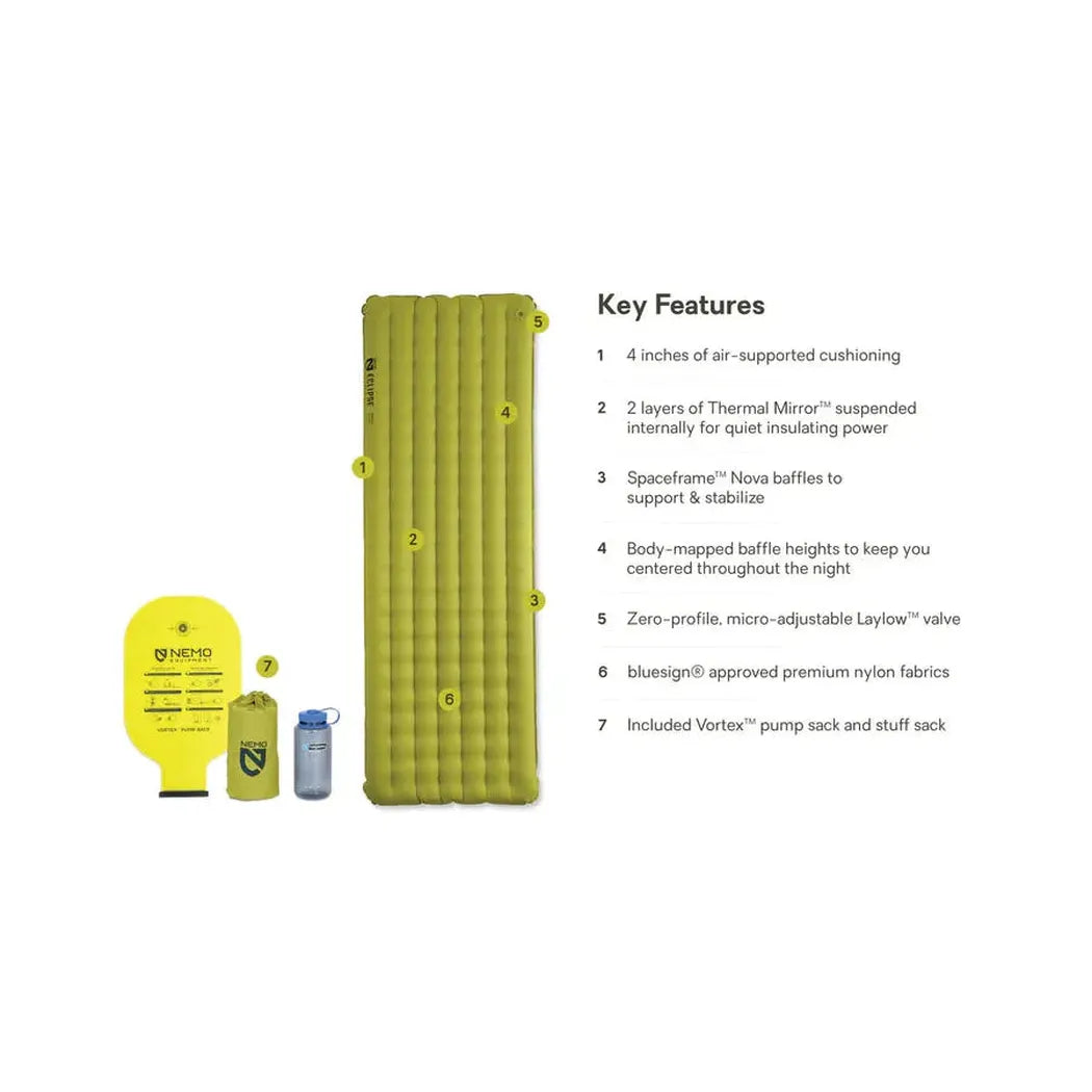 NEMO Eclipse All-Season Lightweight Insulated Sleeping Pad-Camping - Sleeping Pads - Pads-NEMO-Appalachian Outfitters