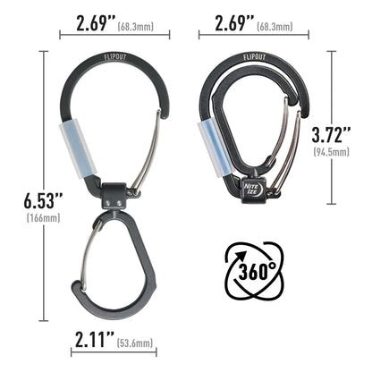 Nite Ize FlipOut Dual Carabiner-Camping - Accessories-Nite Ize-Appalachian Outfitters