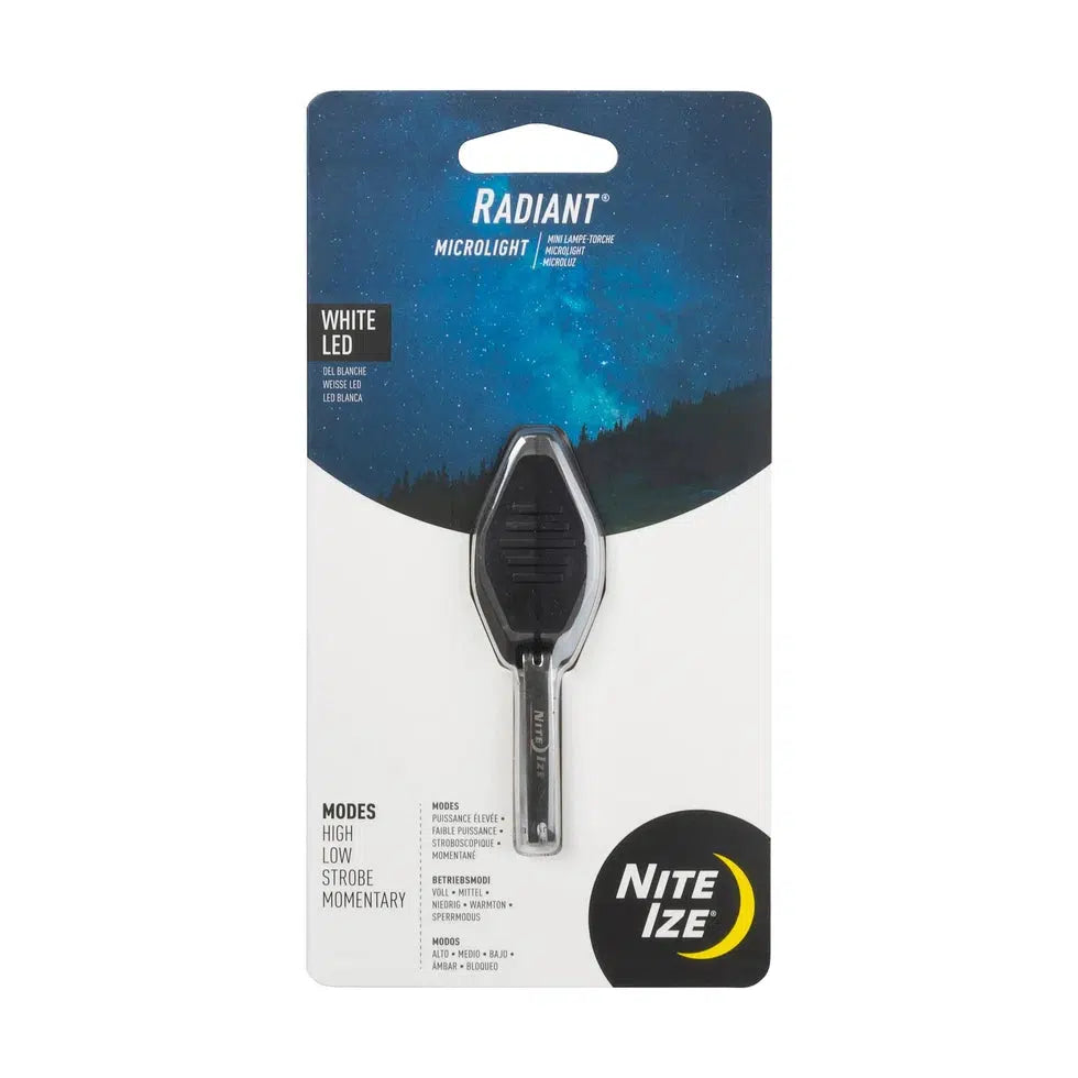 Radiant Microlight- 6 Lumens-Camping - Lighting - Flashlights-Nite Ize-Black Body/White LED-Appalachian Outfitters