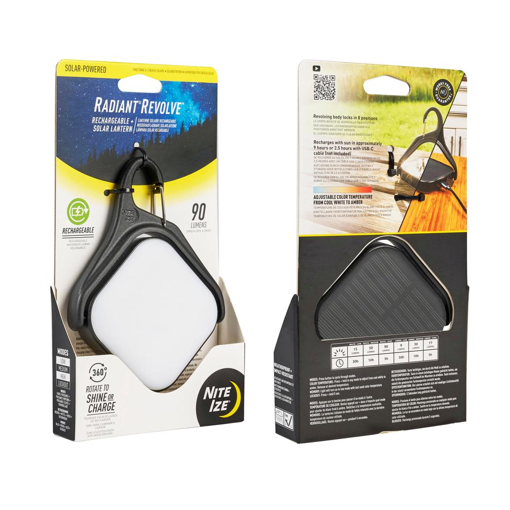 Nite Ize Radiant Revolve Rechargeable + Solar Lantern-Camping - Lighting - Lanterns-Nite Ize-Appalachian Outfitters