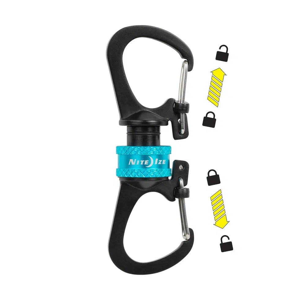 SlideLock 360 Magnetic Locking Dual Carabiner-Camping - Accessories-Nite Ize-Appalachian Outfitters