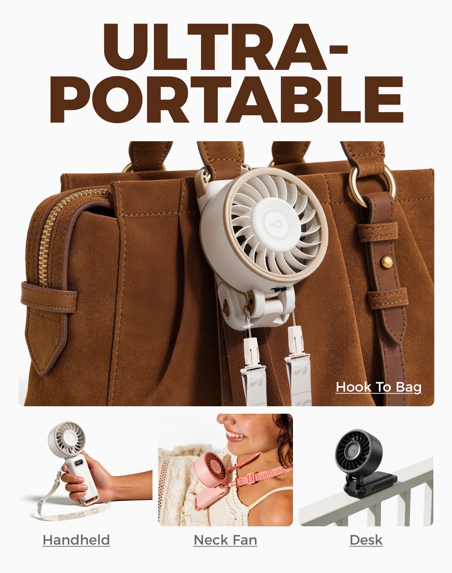 Diveblues Fanzy Handheld Fan-Camping - Accessories-Ocoopa-Appalachian Outfitters