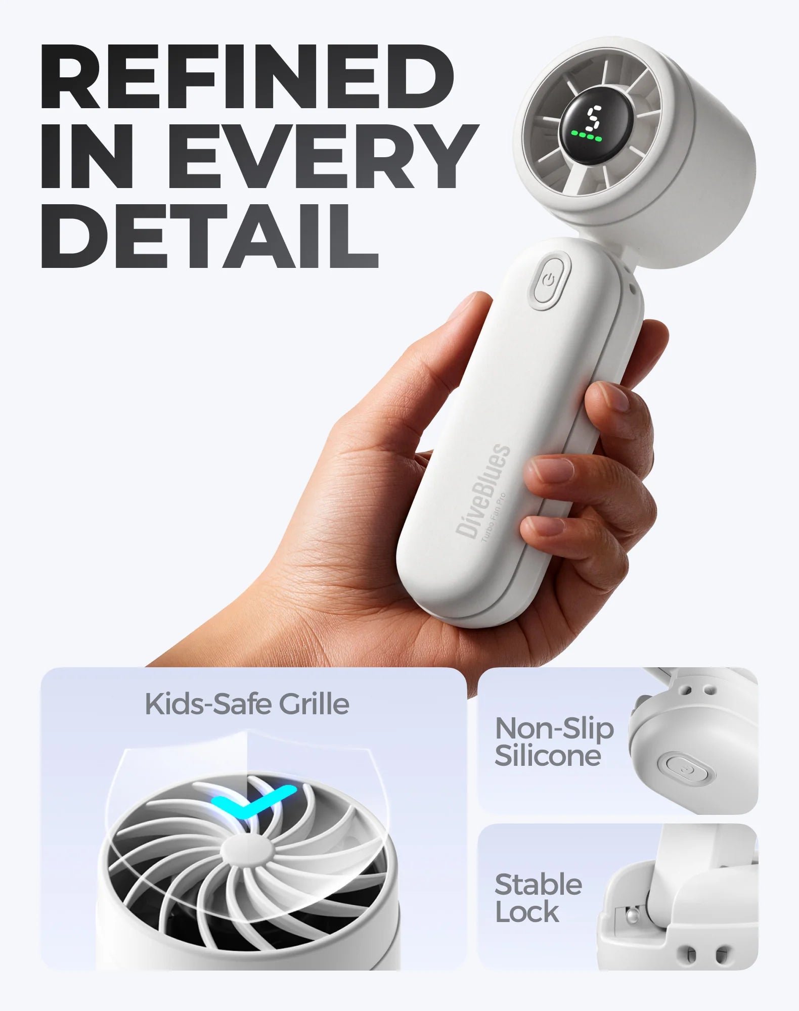 Diveblues iTurbo Handheld Fan-Accessories - Phone & Tech-Ocoopa-Appalachian Outfitters