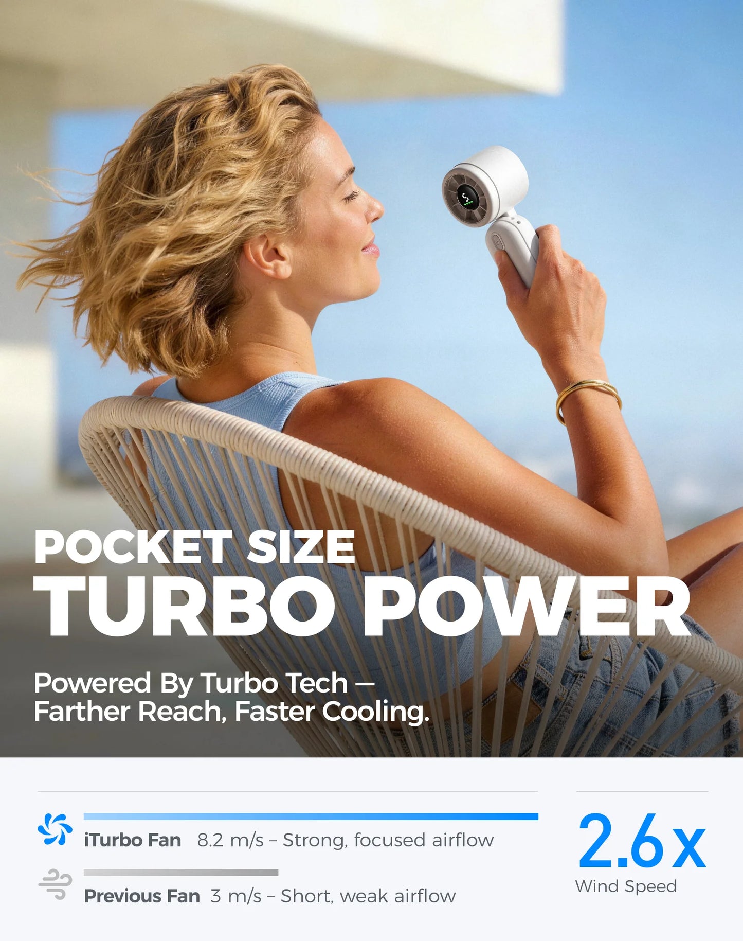 Diveblues iTurbo Handheld Fan-Accessories - Phone & Tech-Ocoopa-Appalachian Outfitters