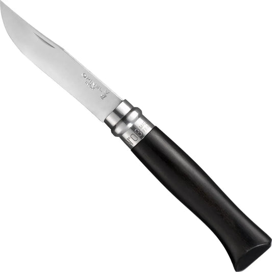 Opinel No.08 Polished Stainless Steel Folding Knife Ebony-Camping - Accessories - Knives-Opinel-Appalachian Outfitters