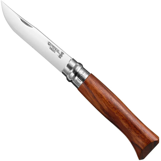 Opinel No.08 Polished Stainless Steel Folding Knife | Padouk-Camping - Accessories - Knives-Opinel-Appalachian Outfitters