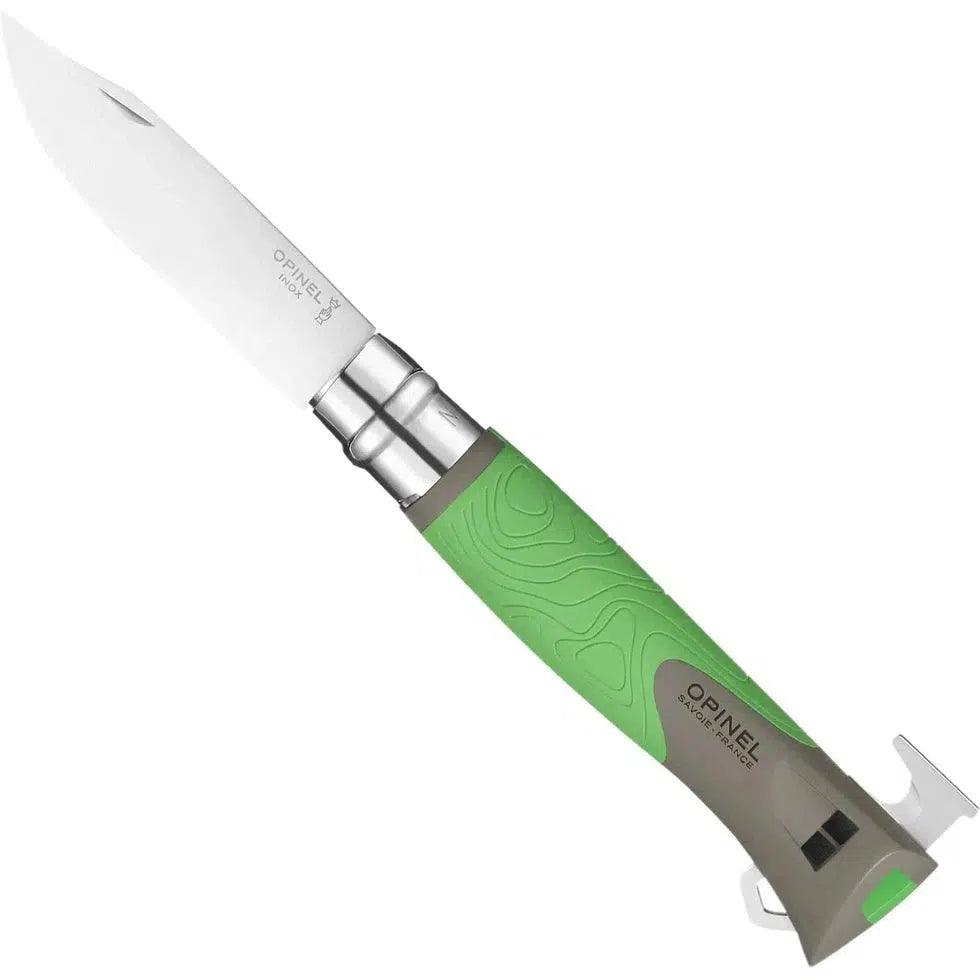 Opinel No.12 Outdoor Explore Folding Knife With Tick Remover-Camping - Accessories - Knives-Opinel-Green-Appalachian Outfitters