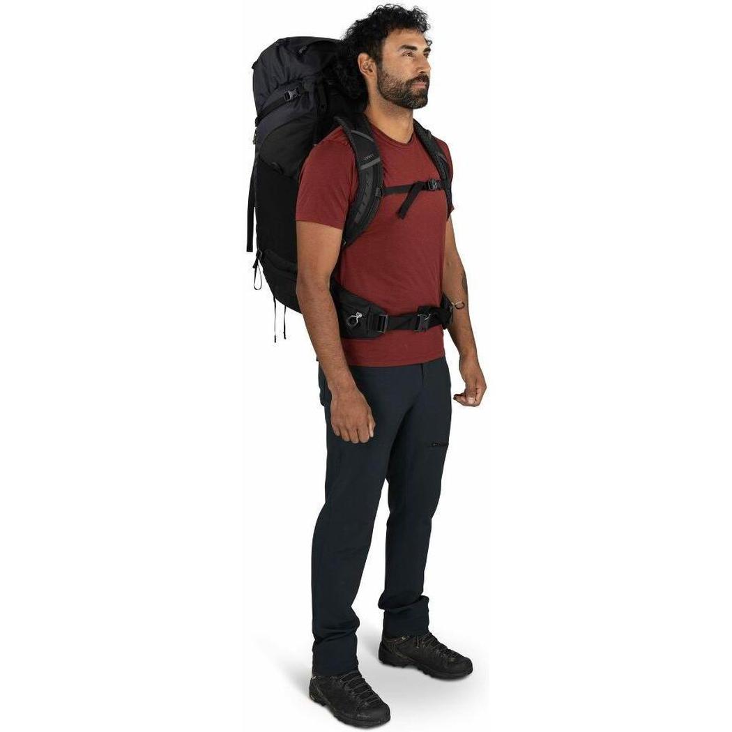 kestrel osprey backpack with frame red and gray with graphics Osprey Kestrel LT 65
