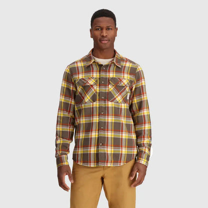 Outdoor Research Men's Feedback Flannel Twill Shirt-Men's - Clothing - Jackets & Vests-Outdoor Research-Hickory-M-Appalachian Outfitters