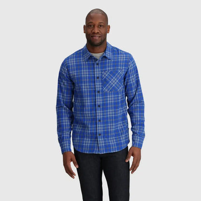 Outdoor Research Men's Kulshan Flannel Shirt-Men's - Clothing - Jackets & Vests-Outdoor Research-Topaz-M-Appalachian Outfitters