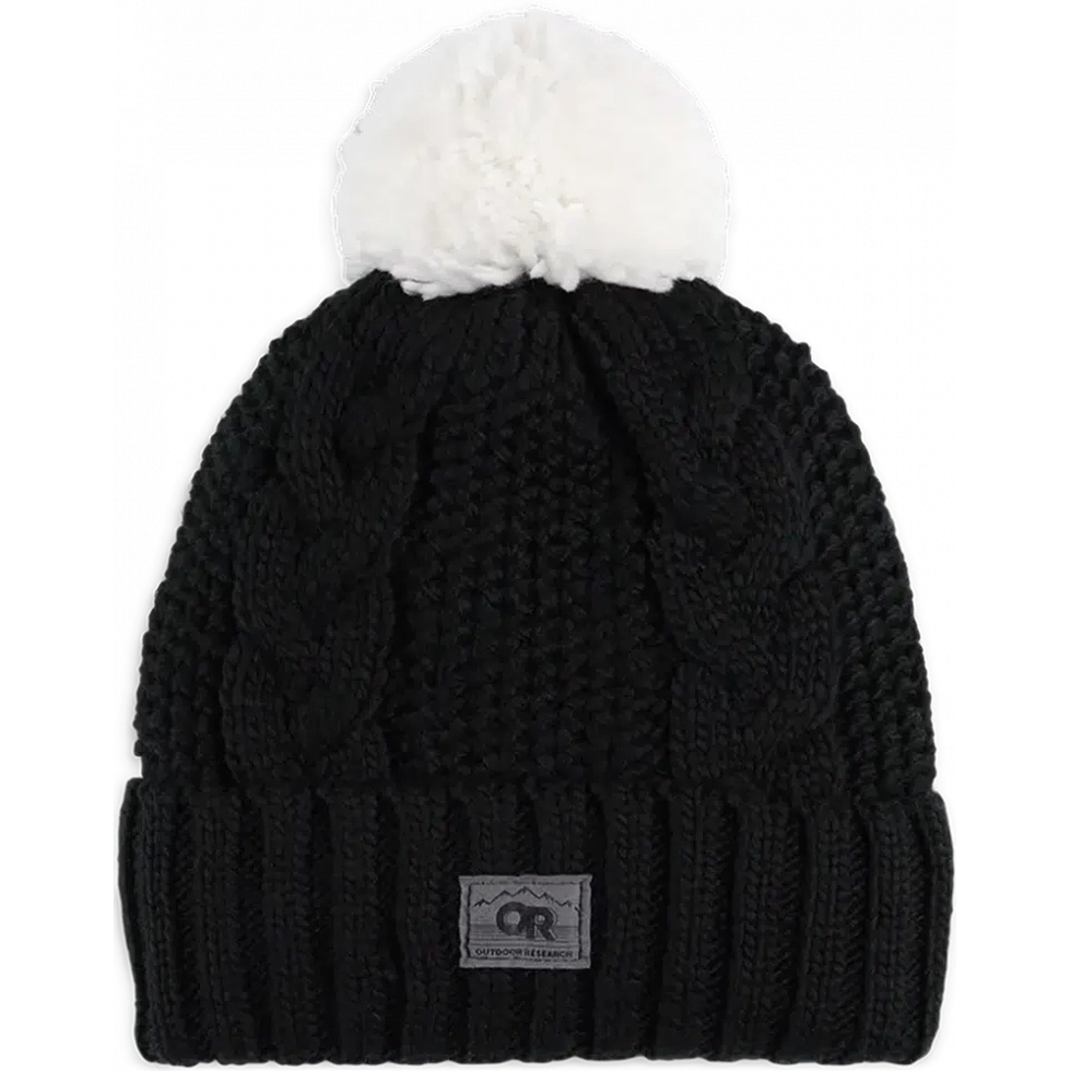 Women's Liftie VX Beanie-Accessories - Hats - Women's-Outdoor Research-Black/Snow-Appalachian Outfitters