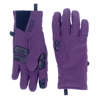 Outdoor Research Women's Sureshot Softshell Gloves-Accessories - Gloves - Women's-Outdoor Research-Amethyst-S-Appalachian Outfitters