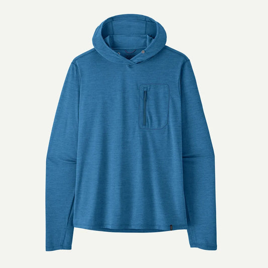 Patagonia Men's Cap Cool Sun Hoody-Men's - Clothing - Tops-Patagonia-Aquatic Blue - Light Aquatic Blue X-Dye-M-Appalachian Outfitters