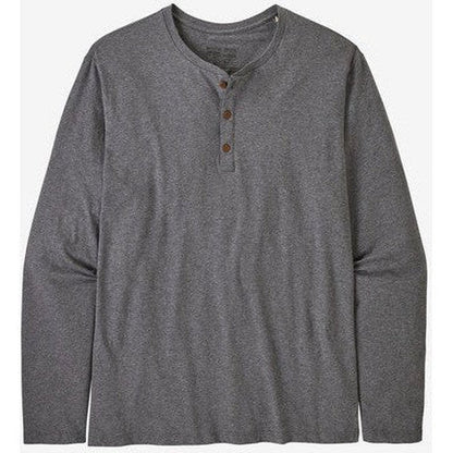Patagonia Men's Long Daily Henley-Men's - Clothing - Tops-Patagonia-Noble Grey-M-Appalachian Outfitters