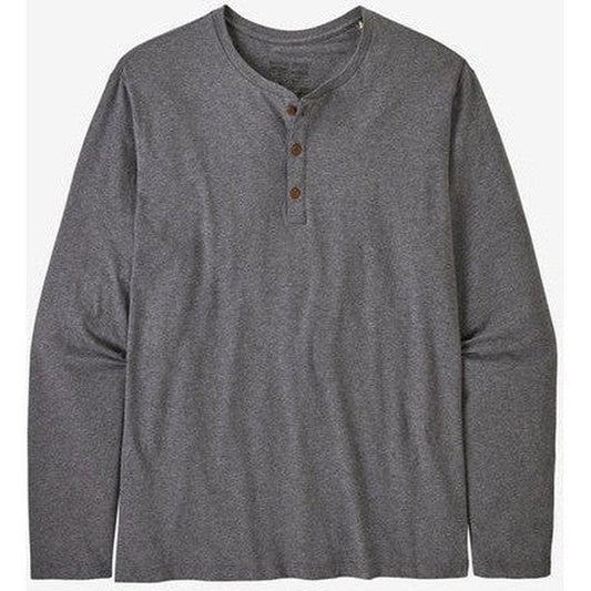 Patagonia Men's Long Daily Henley-Men's - Clothing - Tops-Patagonia-Noble Grey-M-Appalachian Outfitters