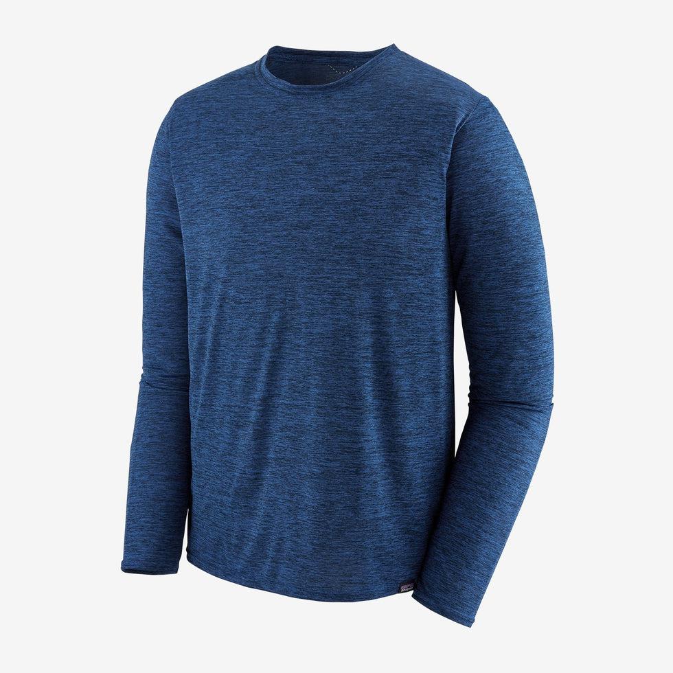 Men's Long-Sleeve Cap Cool Daily Shirt-Men's - Clothing - Tops-Patagonia-Viking Blue - Navy Blue X-Dye-S-Appalachian Outfitters