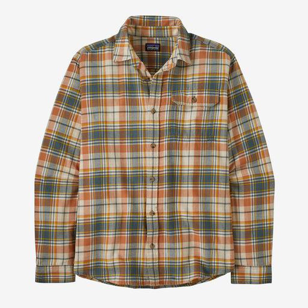 Men's L/S Cotton in Conversion LW Fjord Flannel Shirt-Men's - Clothing - Tops-Patagonia-Lavas: Fertile Brown-M-Appalachian Outfitters