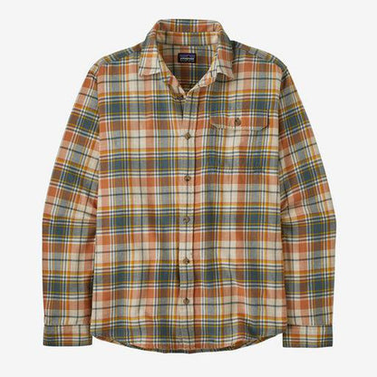 Men's L/S Cotton in Conversion LW Fjord Flannel Shirt-Men's - Clothing - Tops-Patagonia-Lavas: Fertile Brown-M-Appalachian Outfitters