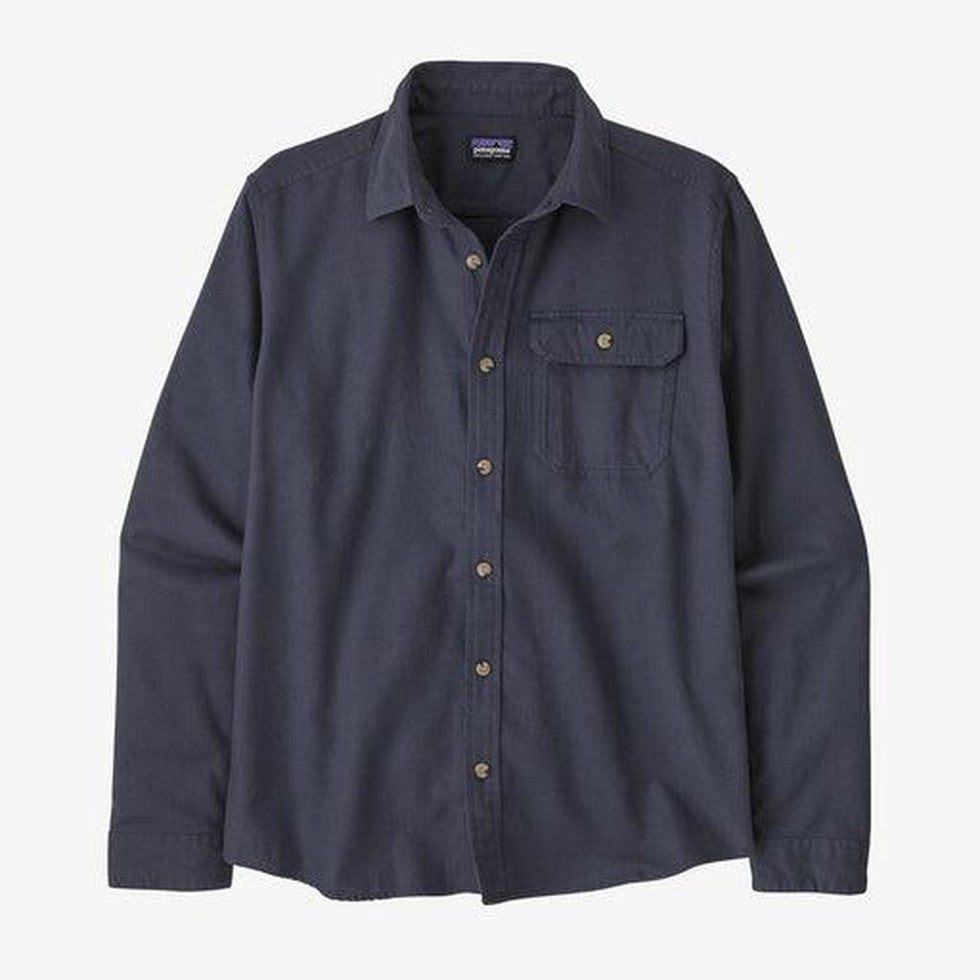 Men's L/S Cotton in Conversion LW Fjord Flannel Shirt-Men's - Clothing - Tops-Patagonia-Smolder Blue-M-Appalachian Outfitters