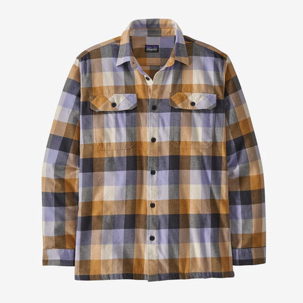 Patagonia Men's Long Sleeve Organic Cotton MW Fjord Flannel Shirt-Men's - Clothing - Tops-Patagonia-Guides: Dried Mango-M-Appalachian Outfitters