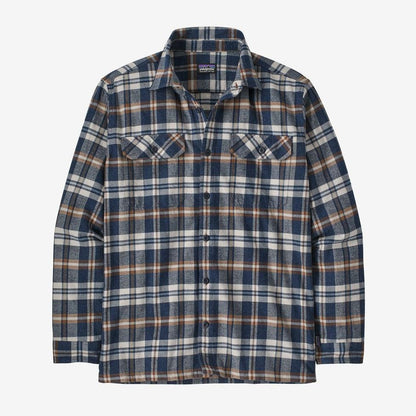 Patagonia Men's Long Sleeve Organic Cotton MW Fjord Flannel Shirt-Men's - Clothing - Tops-Patagonia-Fields: New Navy-M-Appalachian Outfitters