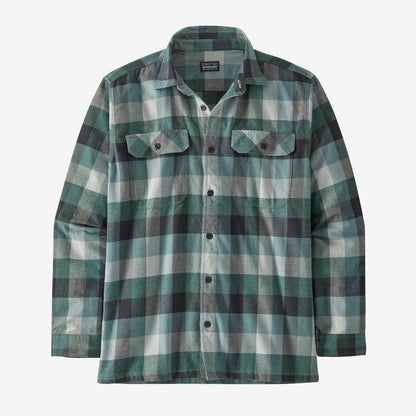 Patagonia Men's Long Sleeve Organic Cotton MW Fjord Flannel Shirt-Men's - Clothing - Tops-Patagonia-Guides: Nouveau Green-M-Appalachian Outfitters
