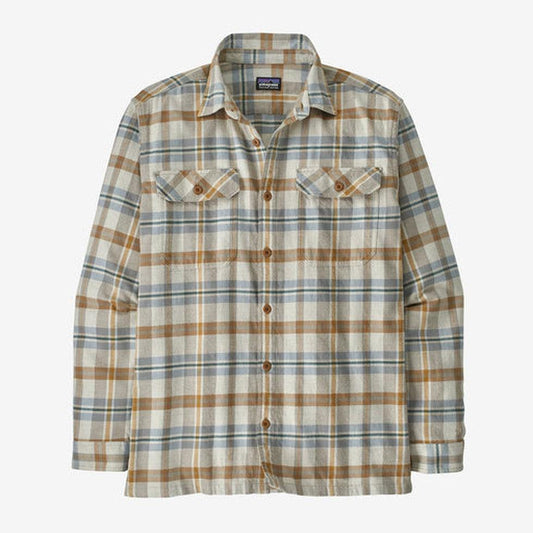 Patagonia Men's Long Sleeve Organic Cotton MW Fjord Flannel Shirt-Men's - Clothing - Tops-Patagonia-Fields: Natural-M-Appalachian Outfitters