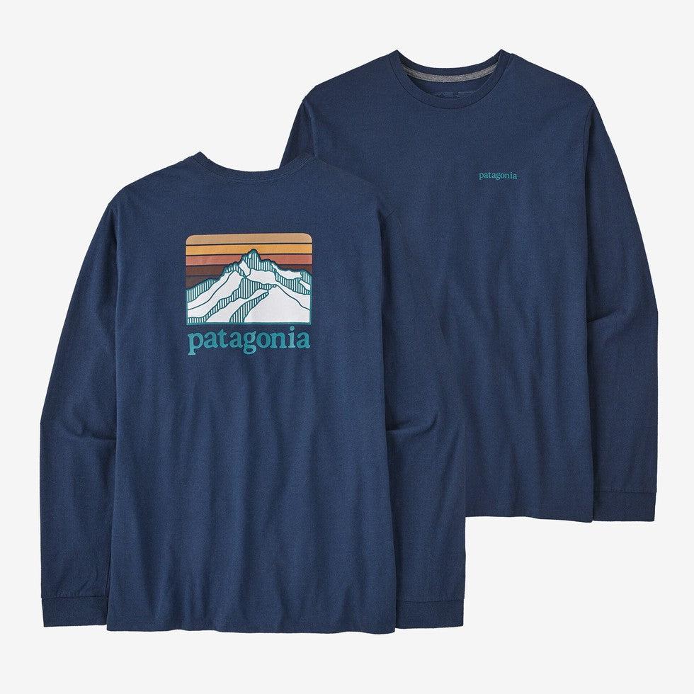 Men's L/S Line Logo Ridge Responsiblili-Tee-Men's - Clothing - Tops-Patagonia-Lagom Blue-M-Appalachian Outfitters