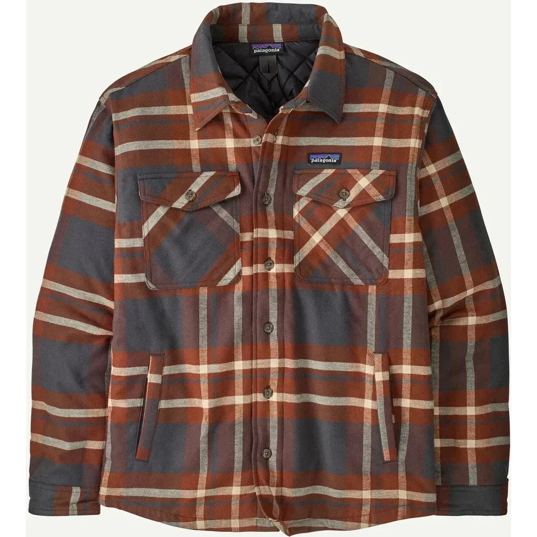 Patagonia Men's LW Insulated Fjord Flannel Shirt-Men's - Clothing - Tops-Patagonia-Ashore: Ink Black-M-Appalachian Outfitters