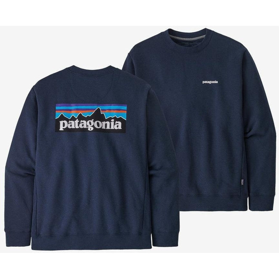 Men's P-6 Logo Uprisal Crew Sweatshirt-Men's - Clothing - Tops-Patagonia-New Navy-S-Appalachian Outfitters