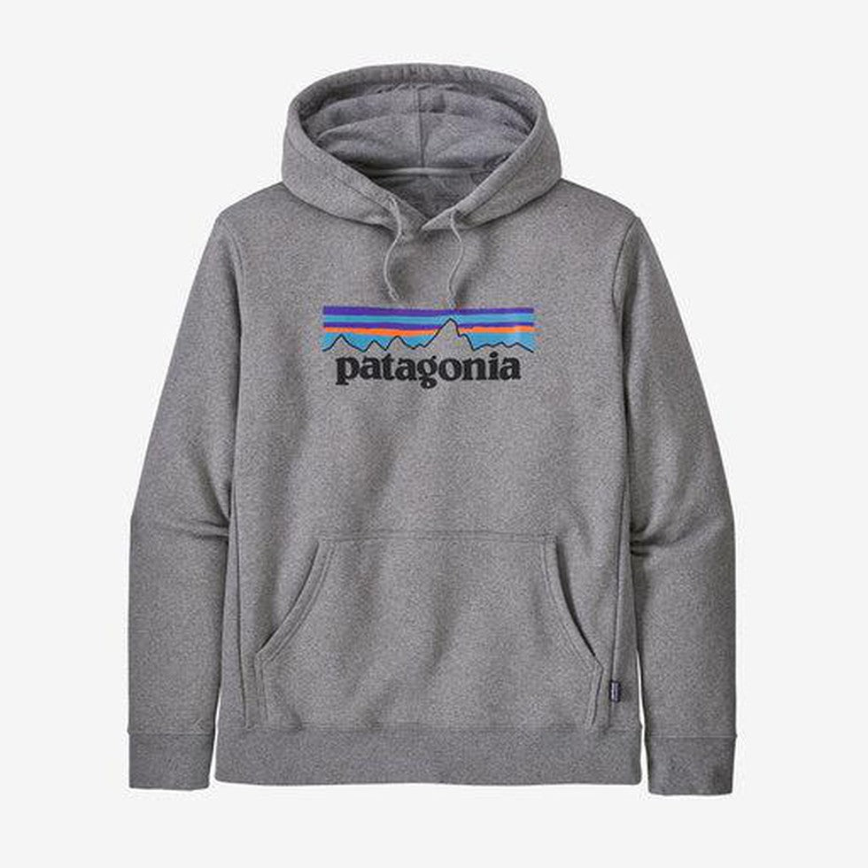 Men's P-6 Logo Uprisal Hoody-Men's - Clothing - Tops-Patagonia-Gravel Heather-M-Appalachian Outfitters