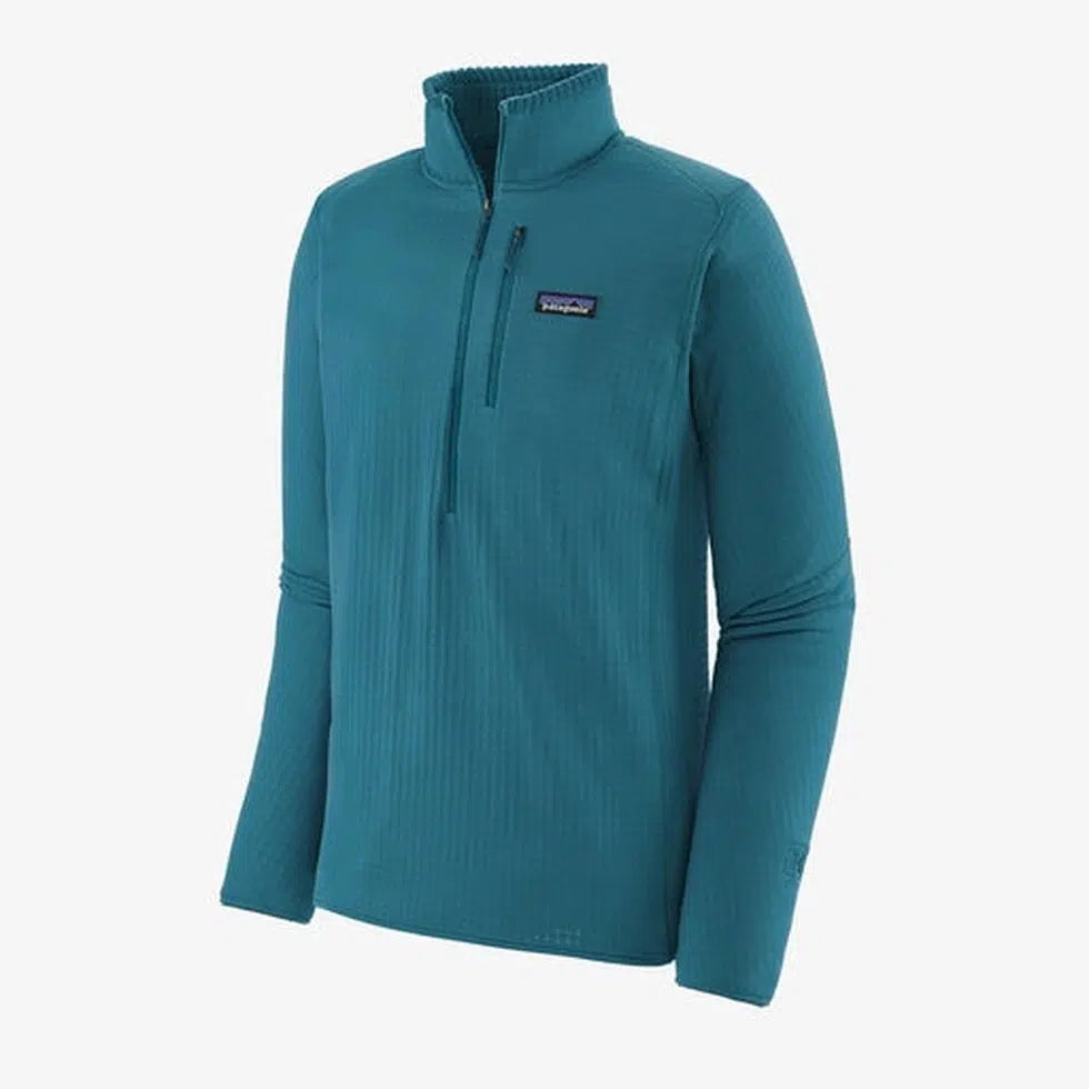 Men's R1 Fleece Pullover-Men's - Clothing - Tops-Patagonia-Wavy Blue-M-Appalachian Outfitters